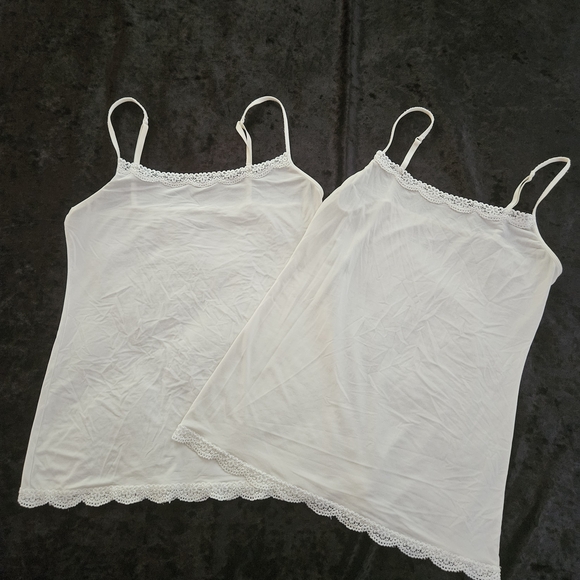 Set of 2 Lace Trim Jockey Camisoles - Picture 1 of 10